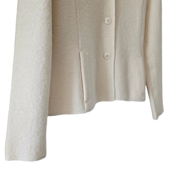 Petite Sophisticate 100% Boiled Wool Jacket | Like New | XSP | Cream - Picture 11 of 16
